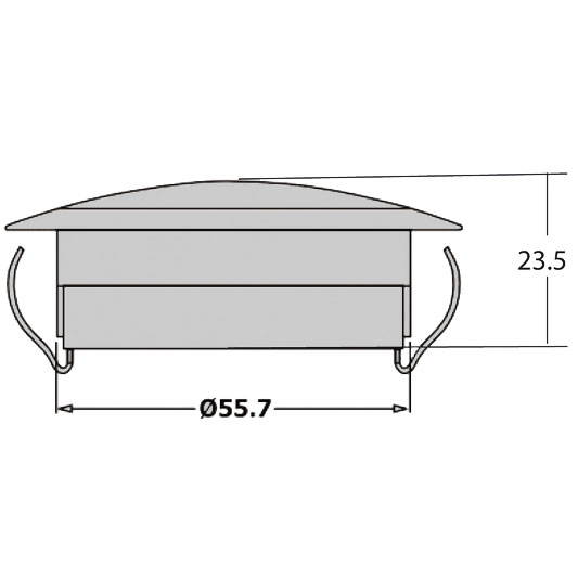 (RED) LED interior lamp 24V 55mm