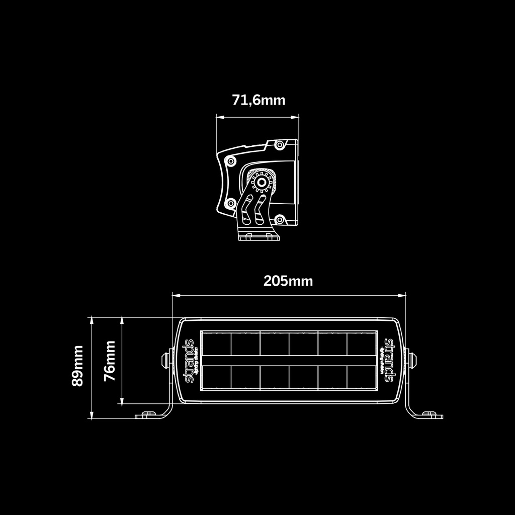 SIBERIA double row LED BAR 8 inch