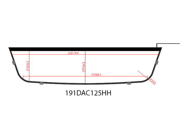 Nedking Ultra Thin White LED Truck Sign 24V - DAF CF Space Cab 120x29,5cm