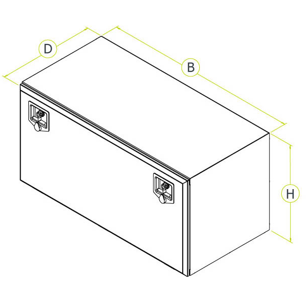 St. Steel Toolbox - W1000xH500xD550mm