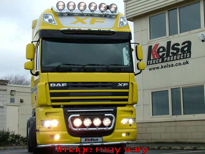 XF105 SUPER SPACE CAB VISORBAR WITH AMBER LED'S Alu.