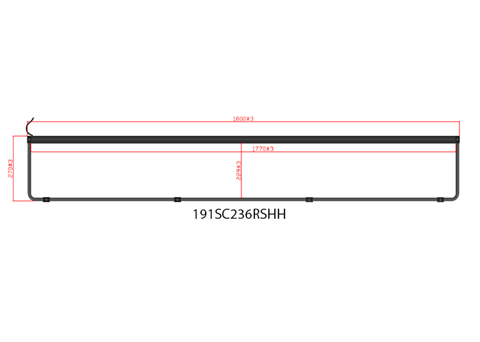 Nedking Ultra Thin Orange LED XL Truck Sign 24V - Scania NextGen R/S Highline