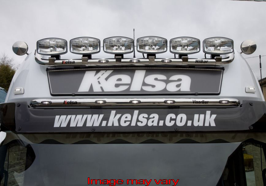 VisorBar Aluminum - Mercedes B Actros MP4 & Arocs Big/GigaSpace - 5 White LED