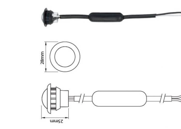 Round red position light &amp