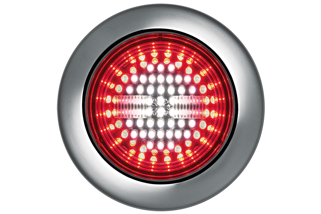 "IZELED" Round LED Fog/Reverse Light | 12-24V | Dia. 162,5mm 