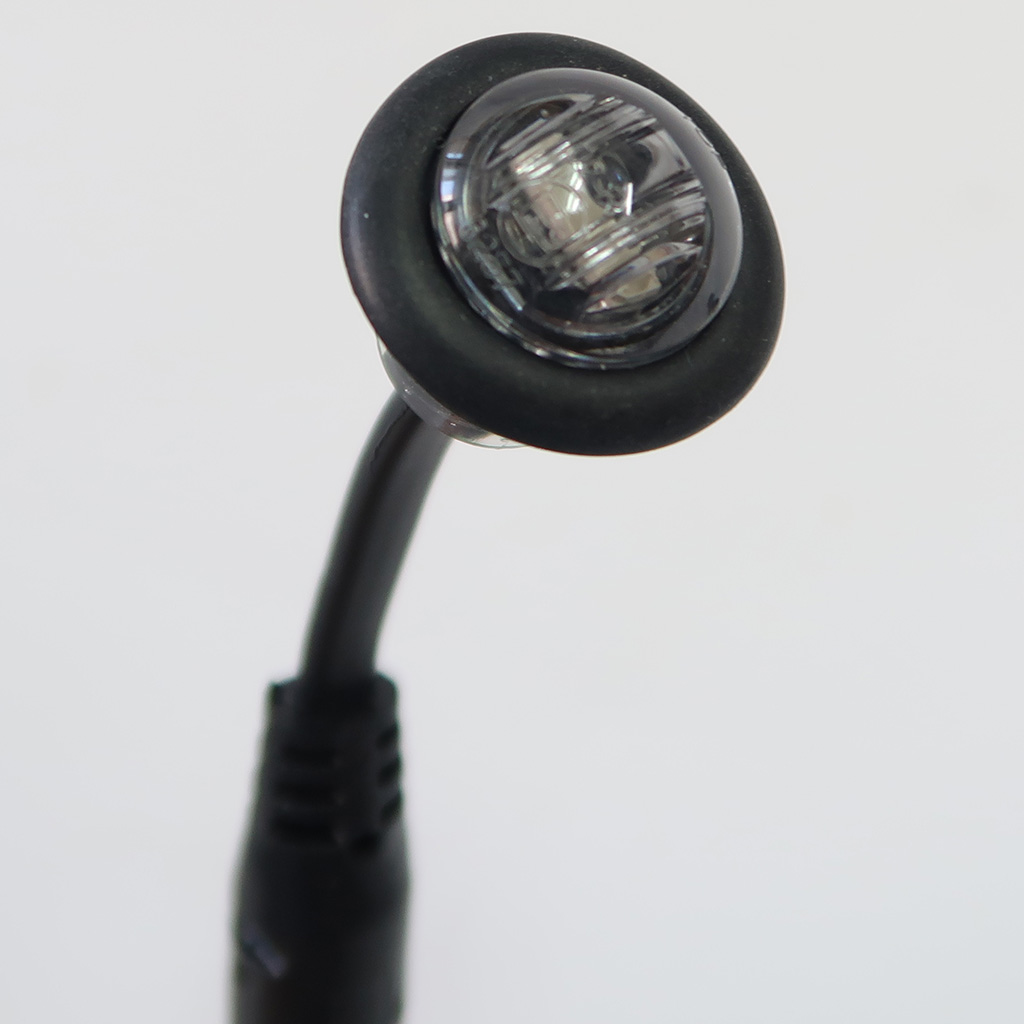 Round Amber LED Position Light - Smoked Lens