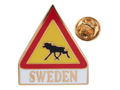 Warning Sweden Moose - Pin