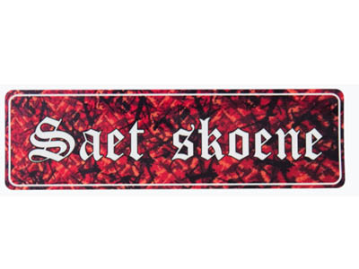 Saet Skoene - Red - Sticker