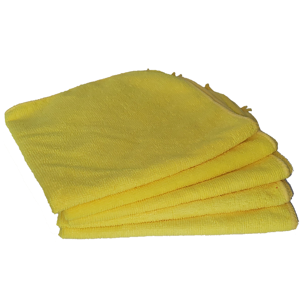 Set (5 Pieces) Microfibre Cloths - Yellow