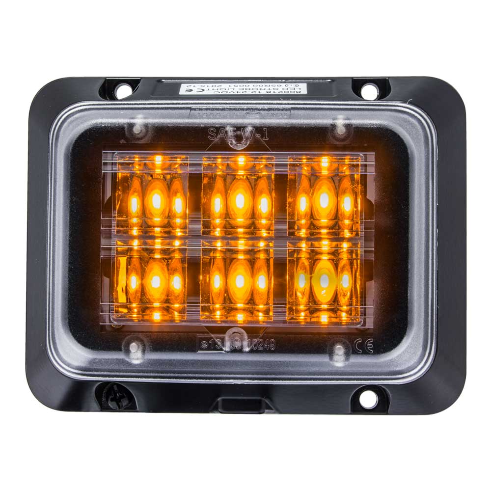 Strobe Light Orange 6 x 3 W LED's
