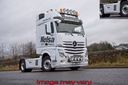 SideBars Aluminum - Mercedes B Actros MP4 Wb 3700mm 2011+ - 6 Amber LED