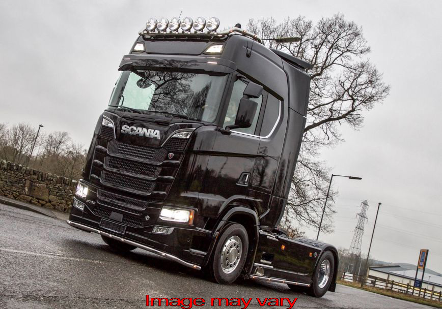 SideBars Aluminum - Scania R/S NextGen 4X2 Wb 3750mm - 5 Amber LED