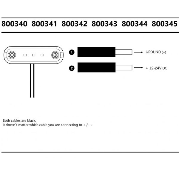 Slim position light orange 12 LED's