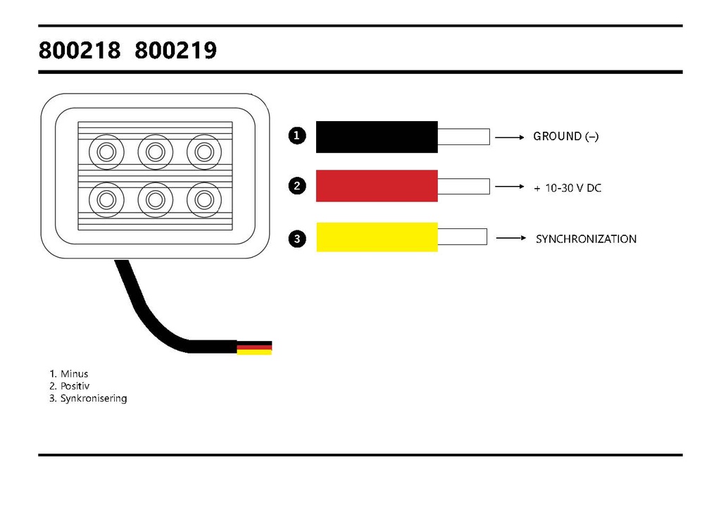 Strobe Light Orange 6 x 3 W Led's + Bracket