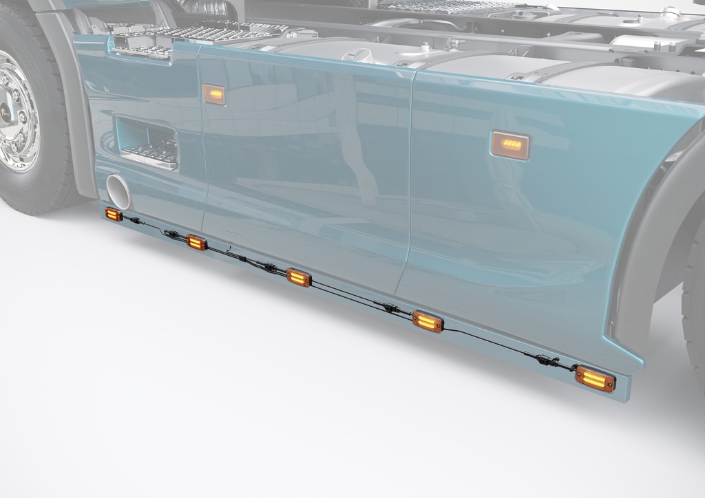 Old School Sidebars - DAF NewGen - Wheelbase 4.000mm - Set with lights and cables / Connection to O.E.M-SLM