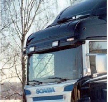 XL-Sunvisor Scania 4+R-series with 2 position lights