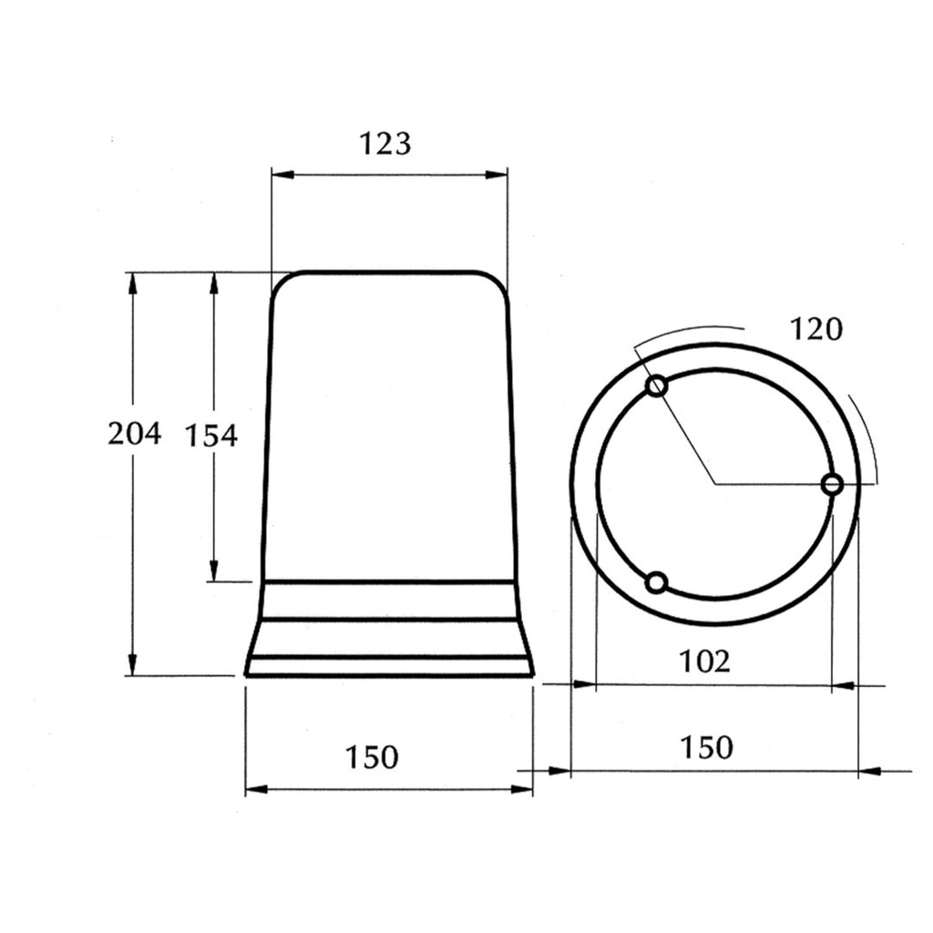 Dasteri Beacon 24V - Orange Lamp Glass