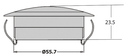  (WHITE) LED interior lamp 24V 55mm / 18 LED