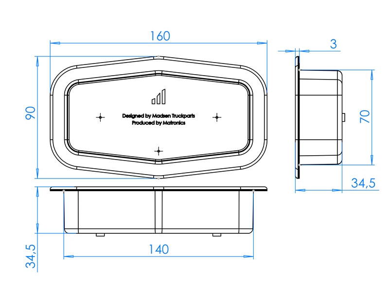 Built-In Frame 32mm for Double Burner