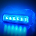 Dark Knight Strobe Light Blue 6 LED Dark Lens 