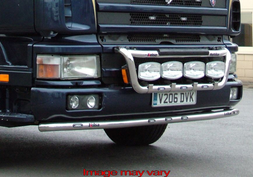 LoBar Aluminum Scania 4 Serie LOBAR STALEN BUMPER - 5 Amber LED