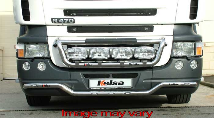 LoBar St. Steel Scania R1 LAGE BUMPER - 5 White LED