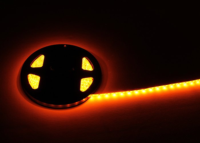 LED strip orange 4,8W 60LED per meter 5m 24V (divisible) 