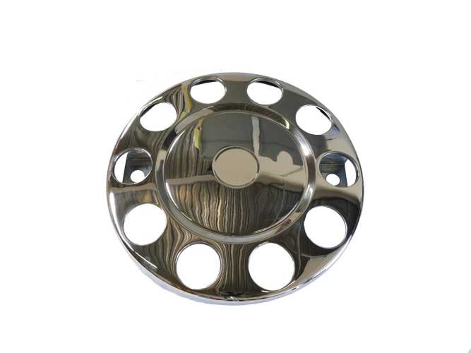 Wheelnut Protector Ring 22.5" Closed Center with circle - St. Steel Rims