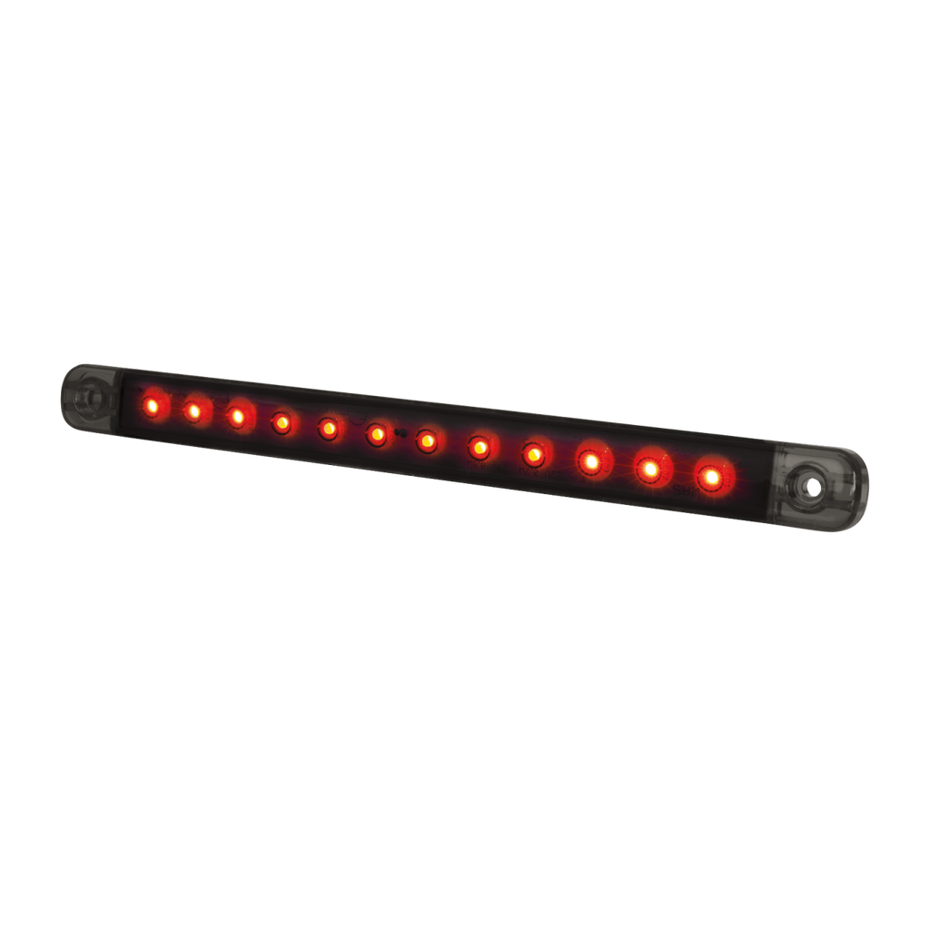 DARK KNIGHT SCHLANKE SCHLUSS-, BREMSLEUCHTE 12 LED, 12-24V DC