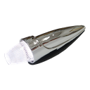 Chrome Torpedo Roof Marker Light - White with Clear Glass