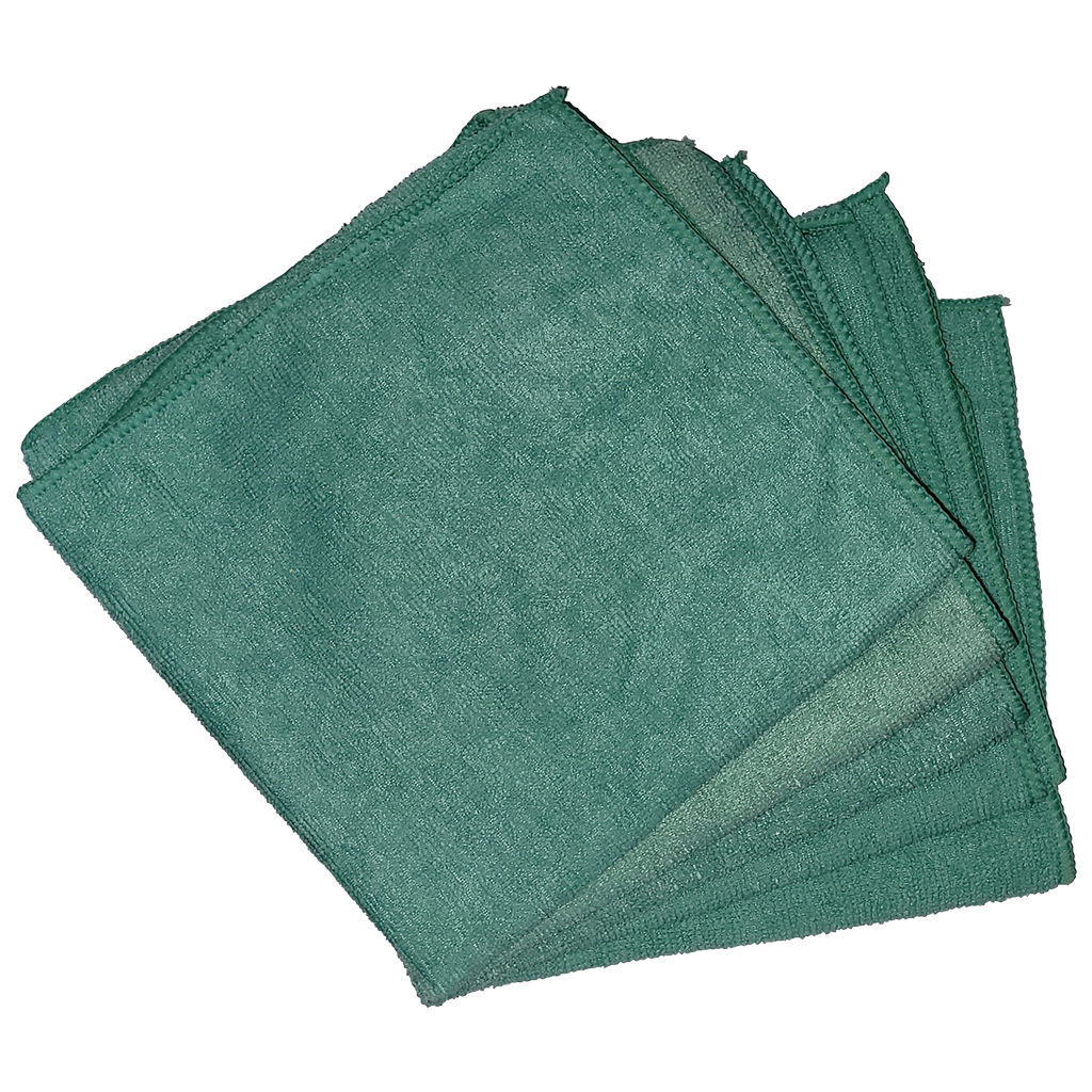 Set (5 Pieces) Microfibre Cloths - Green