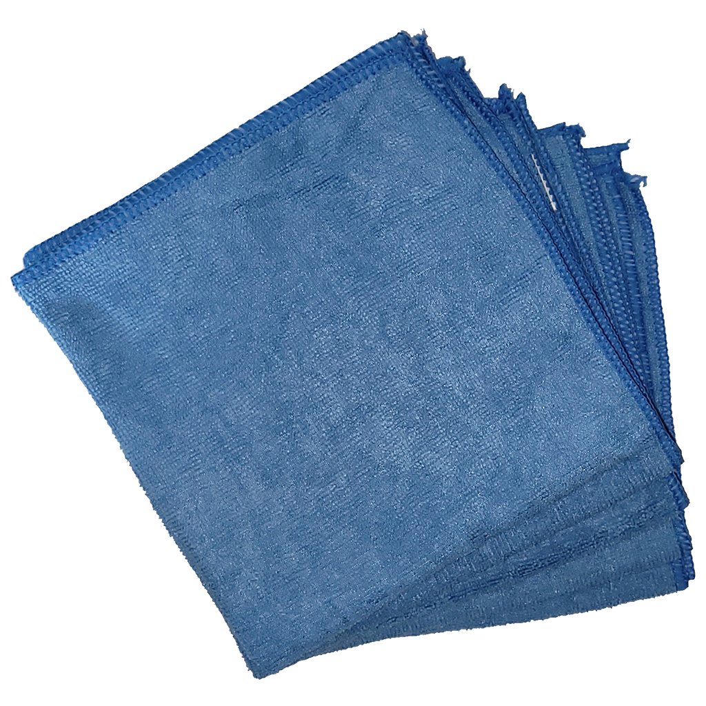 Set (5 Pieces) Microfibre Cloths - Blue