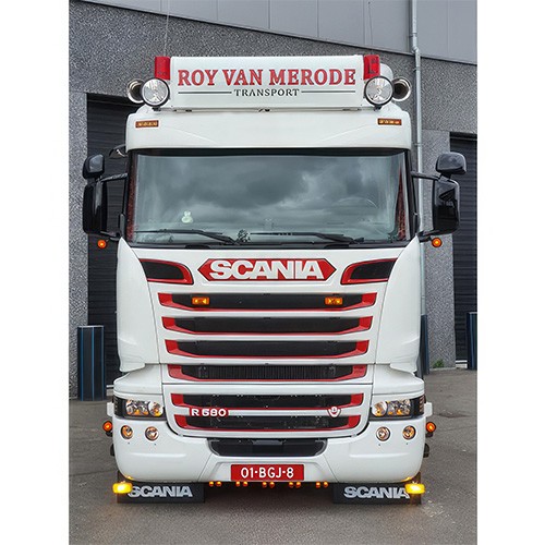 Sonnenblende Scania Streamline - Typ 2A - Topline - gerillt - 2 Lichtöffnungen