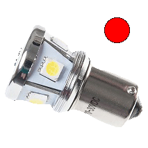 BA15s 8 SMD LED's (2 Pc's) - Red