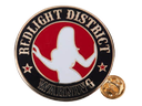 Pin - Warning Redlight District (Rechteckiger Pin)