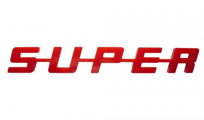 SUPER logo plastic - Red