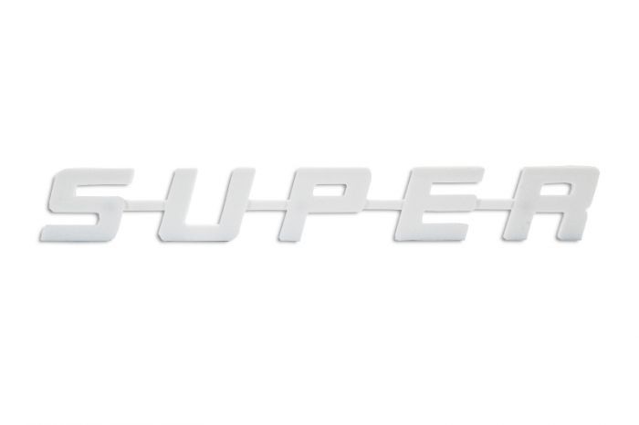 SUPER logo plastic - White