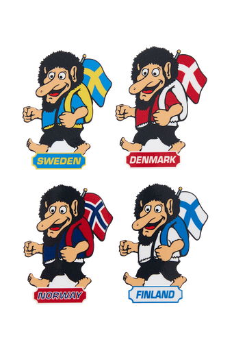 [500361] Aufkleberset - Scandi-Trolls Set mit 4 Aufklebern