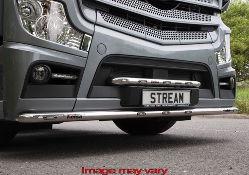 [82MBLEDS13/A] St. Steel LedBar 3 amber led MB Actros Giga/Big and StreamSpace