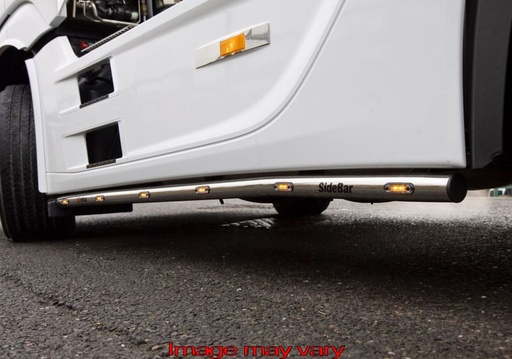 [MBSA13] SideBars Aluminium mit 6 gelben LEDs - Mercedes Actros MP4 , Radstand 3700mm, 2011+