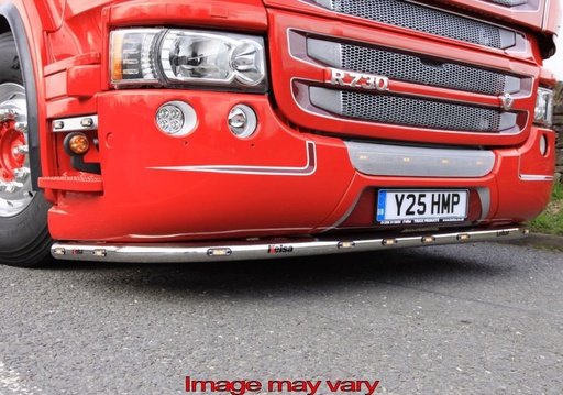 [SLS10/W] LoBar St. Steel - Scania R2 Serie Low Bumper - 5 White & 2 Amber LED