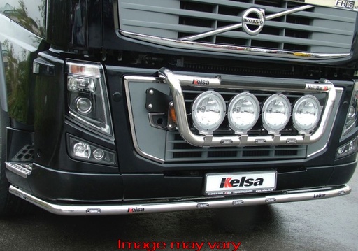 [VLS02/W] LoBar Edelstahl mit 5 weißen und 2 gelben LEDs - Volvo FM/FH2/3