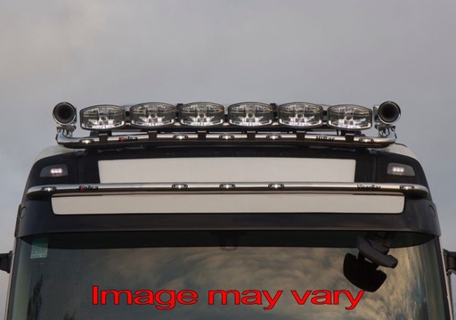 [VVS20/W] VisorBar Edelstahl mit 5 weißen LEDs - Volvo FH4 Globe/Globe XL