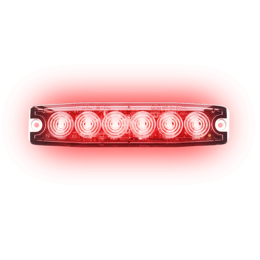 [4635013R] 6-LED Ultra Thin Strobe red 12V/24V