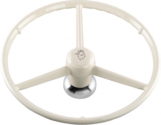 [500903] 3-Spoke Steering wheel white Scania R-serie Steamline/Nextgen - Griffin Logo