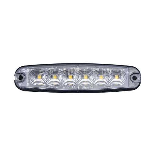 [5850203HP-A] LED-Blitz 9-30V 6 LEDs Extra dünn - Orange