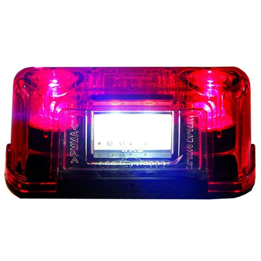 [5800032] Number plate light 3 LED's + Red position light