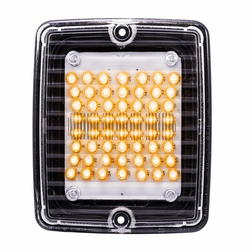 [5800115] IZELED - LED Amber Warning Light with Clear Lens