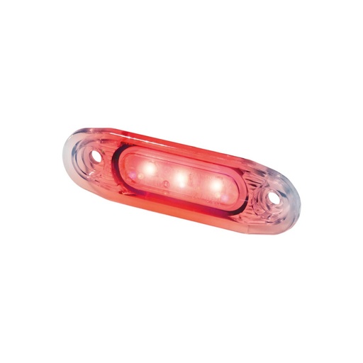 [5810024] SLD marker light 3-LED red clear lens 12-24v