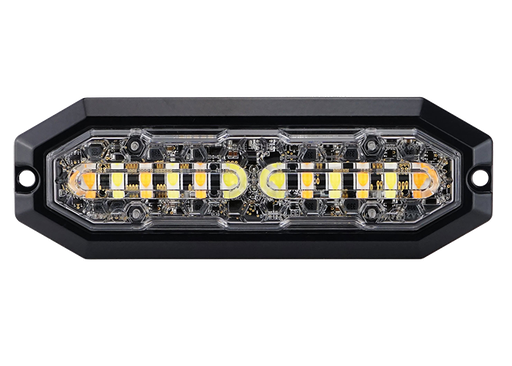 [5850135HP-A] STROBE LEUCHTE 12 LED ORANGE/WEIß